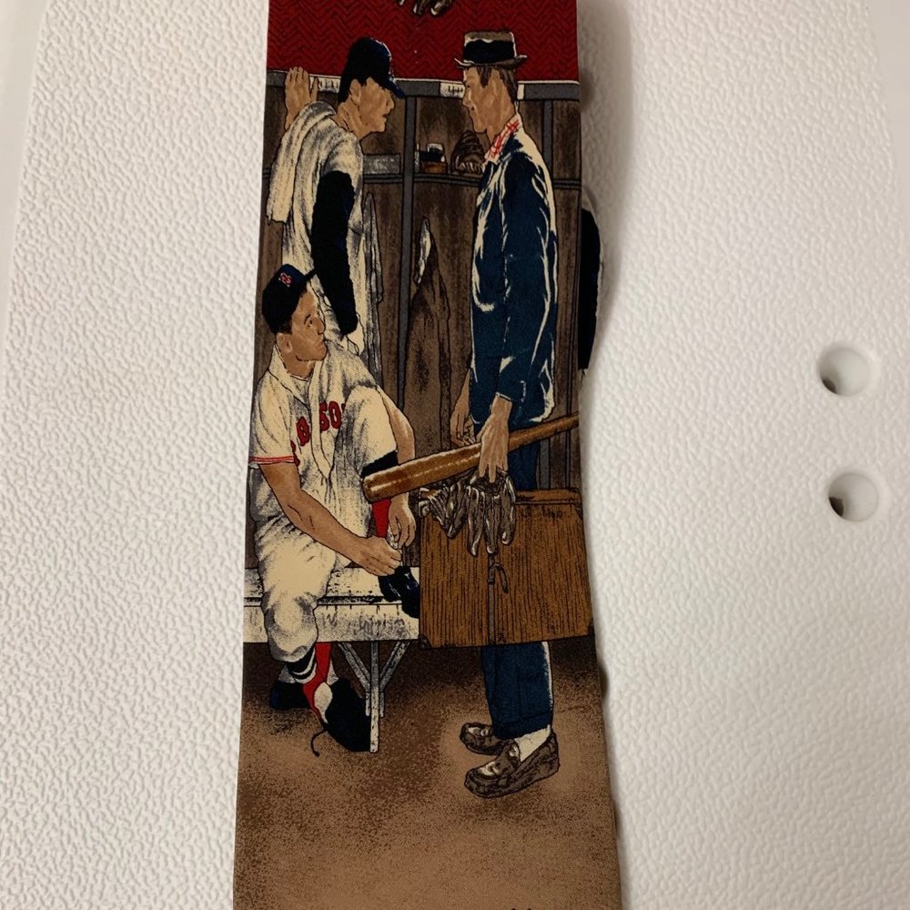 FLASH SALE! NWOT Norman Rockwell Saturday Evening Post 1995 Baseball Theme Tie